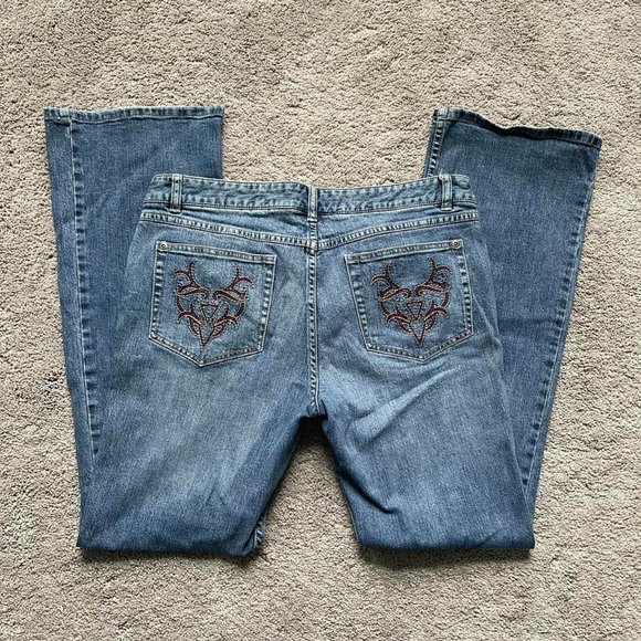 Harley-Davidson Denim - vintage tribal embroidered harley davidson